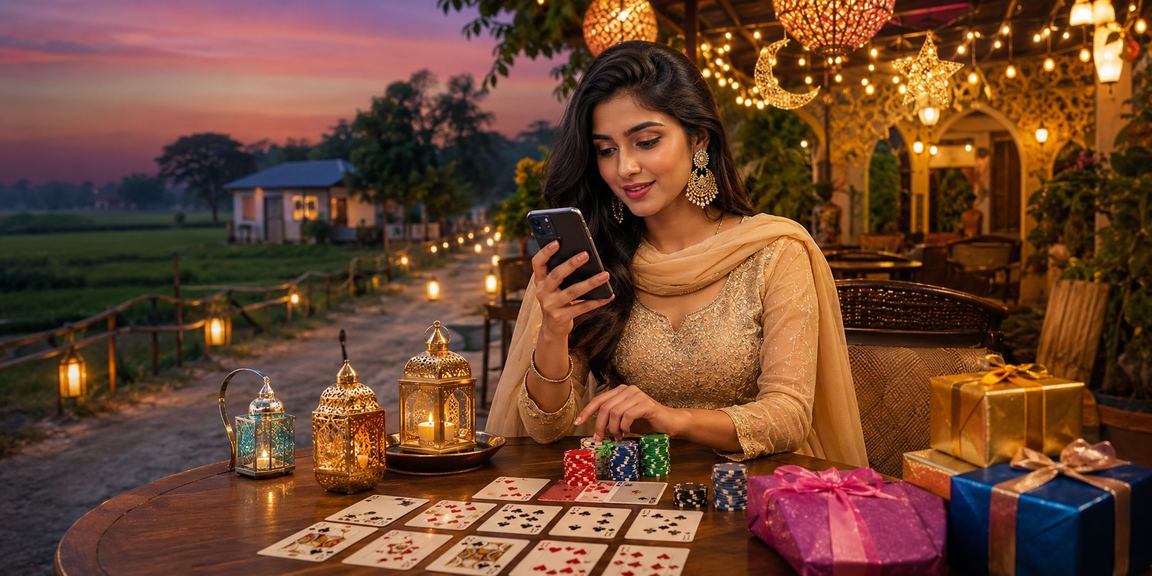 রংপুরে ঈদ উৎসবে রামি খেলায় বোনাস উপভোগ করছেন খেলোয়াড়